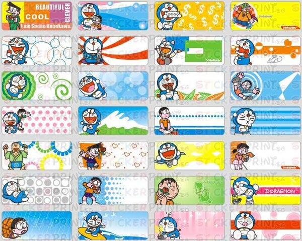 Small Doraemon Name Stickers