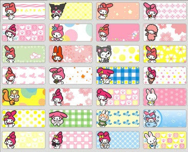 Small My Melody Name Stickers