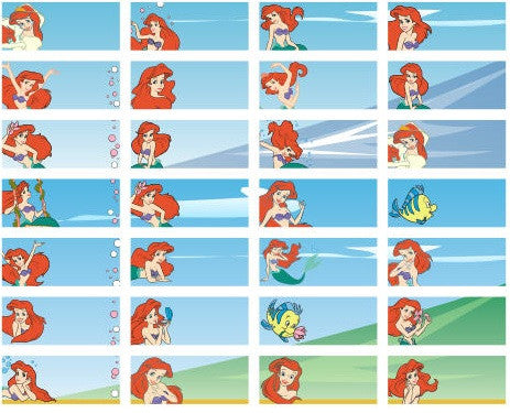 Small Ariel Name Stickers