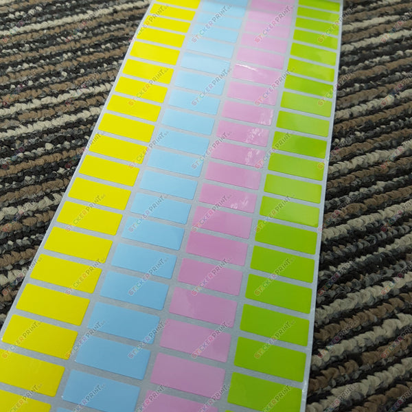 Small Plain Coloured Name Stickers
