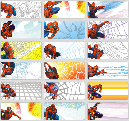 Medium Spiderman Name Stickers