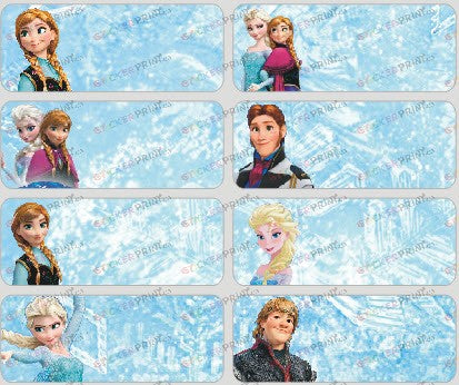 Large Frozen Name Stickers