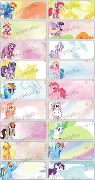 Large Little Pony Name Stickers