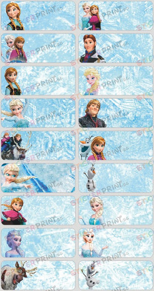 Large Frozen Name Stickers