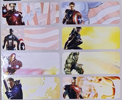 Large Avengers Name Stickers