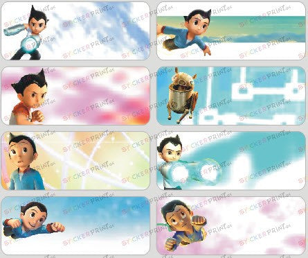 Large Astro Boy Name Stickers