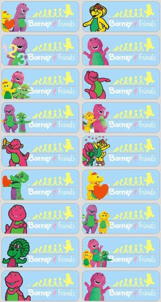 Large Barney Name Stickers
