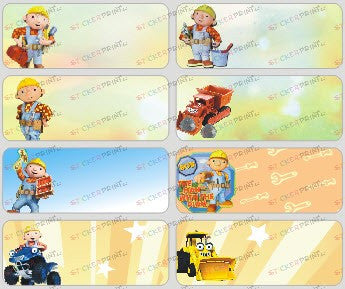 Large Bob The Builder Name Stickers
