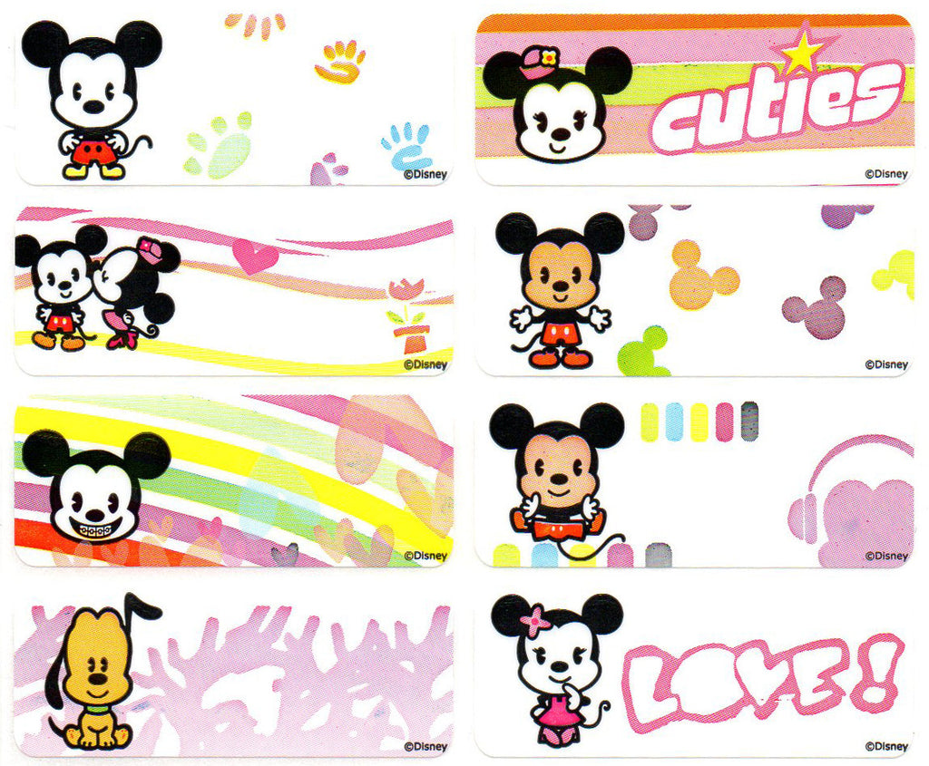 Large Cute Mickey Name Stickers