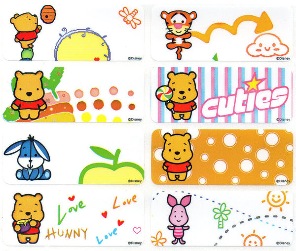 Large Cute Pooh Name Stickers
