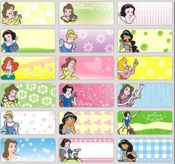 Medium Disney Princess Name Stickers
