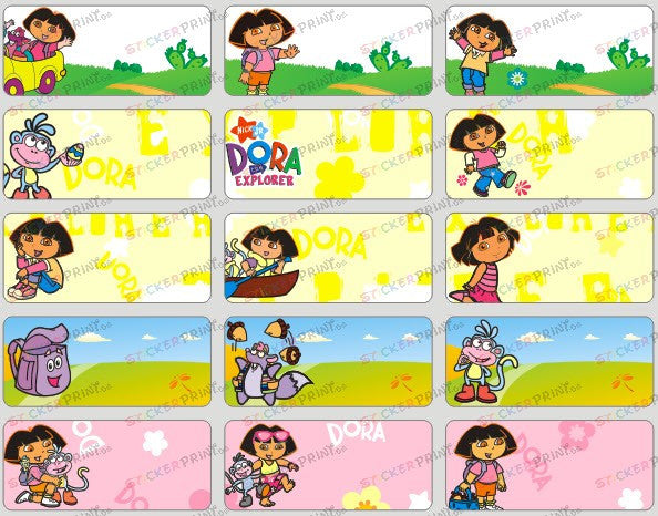 Medium Dora Name Stickers