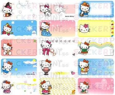 Medium Hello Kitty Name Stickers