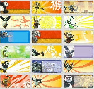Medium Kungfu Panda Name Stickers