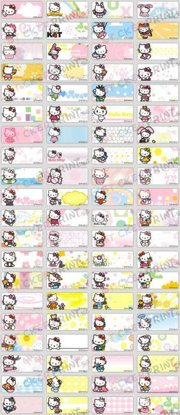 Small Hello Kitty (Ver2) Name Stickers
