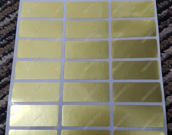 Medium Plain Gold Name Stickers