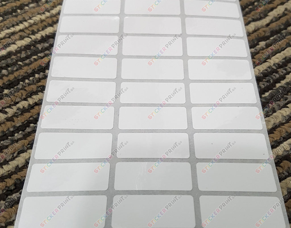 Medium Plain White Name Stickers