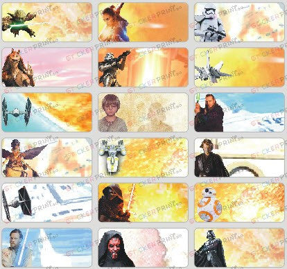 Medium Star Wars Name Stickers