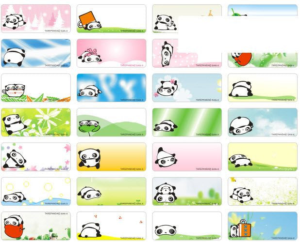Small Tare Panda Name Stickers