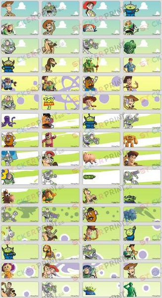 Small Toy Story Name Stickers
