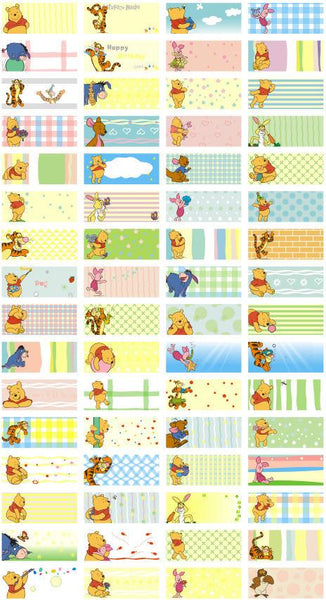 Small Winnie The Pooh Name Stickers