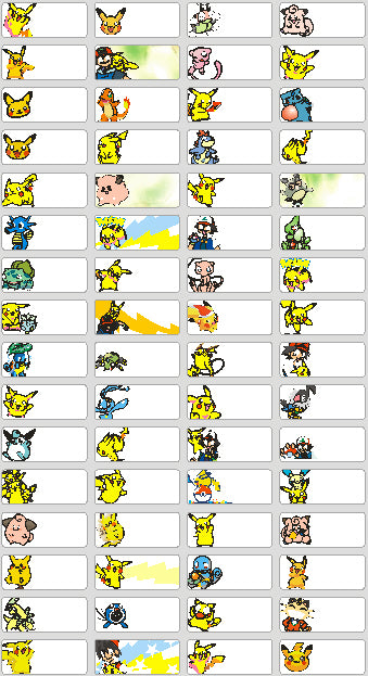 Small Pokemon Name Stickers –